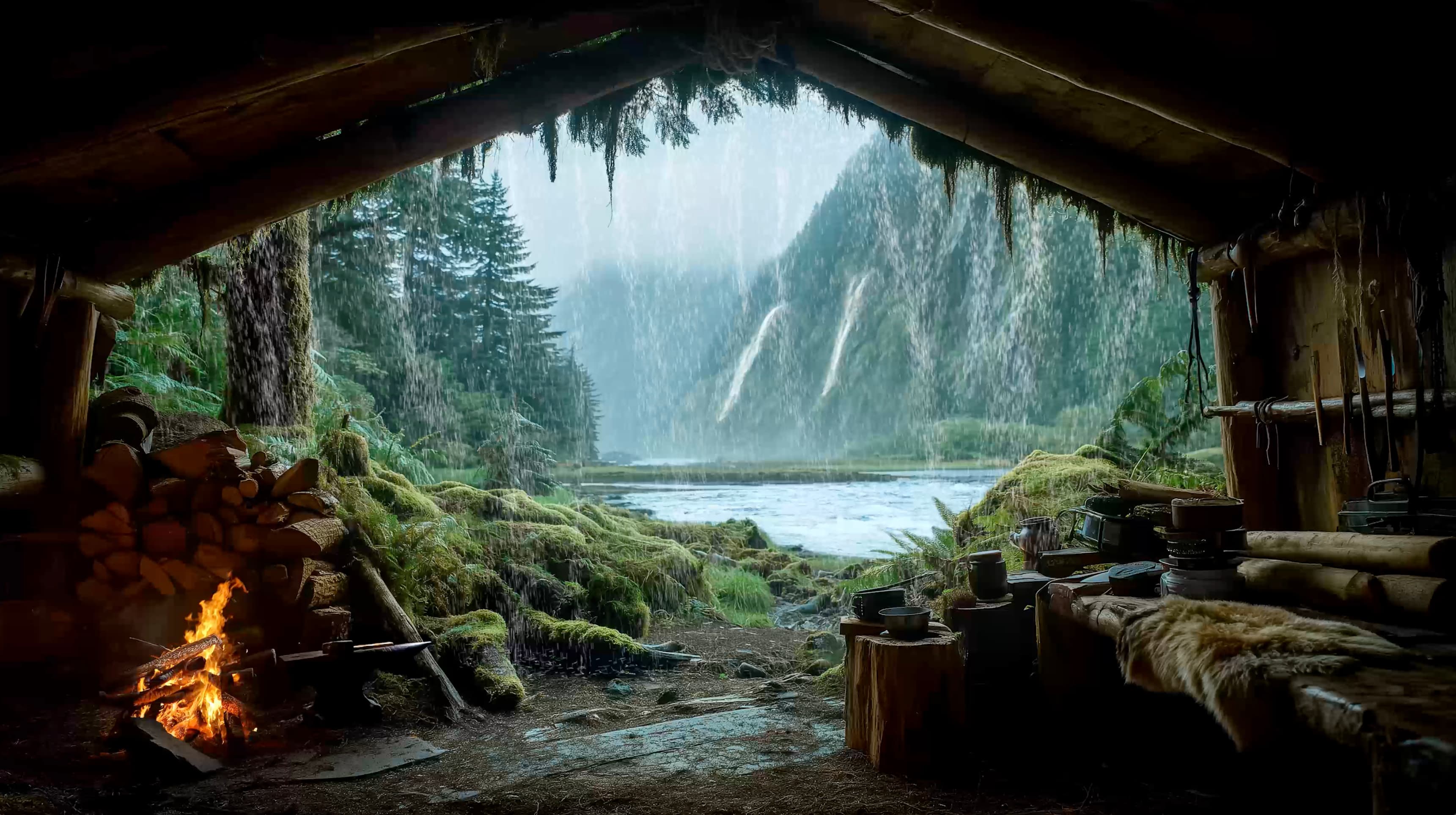 Rain Above Your Survival Shelter