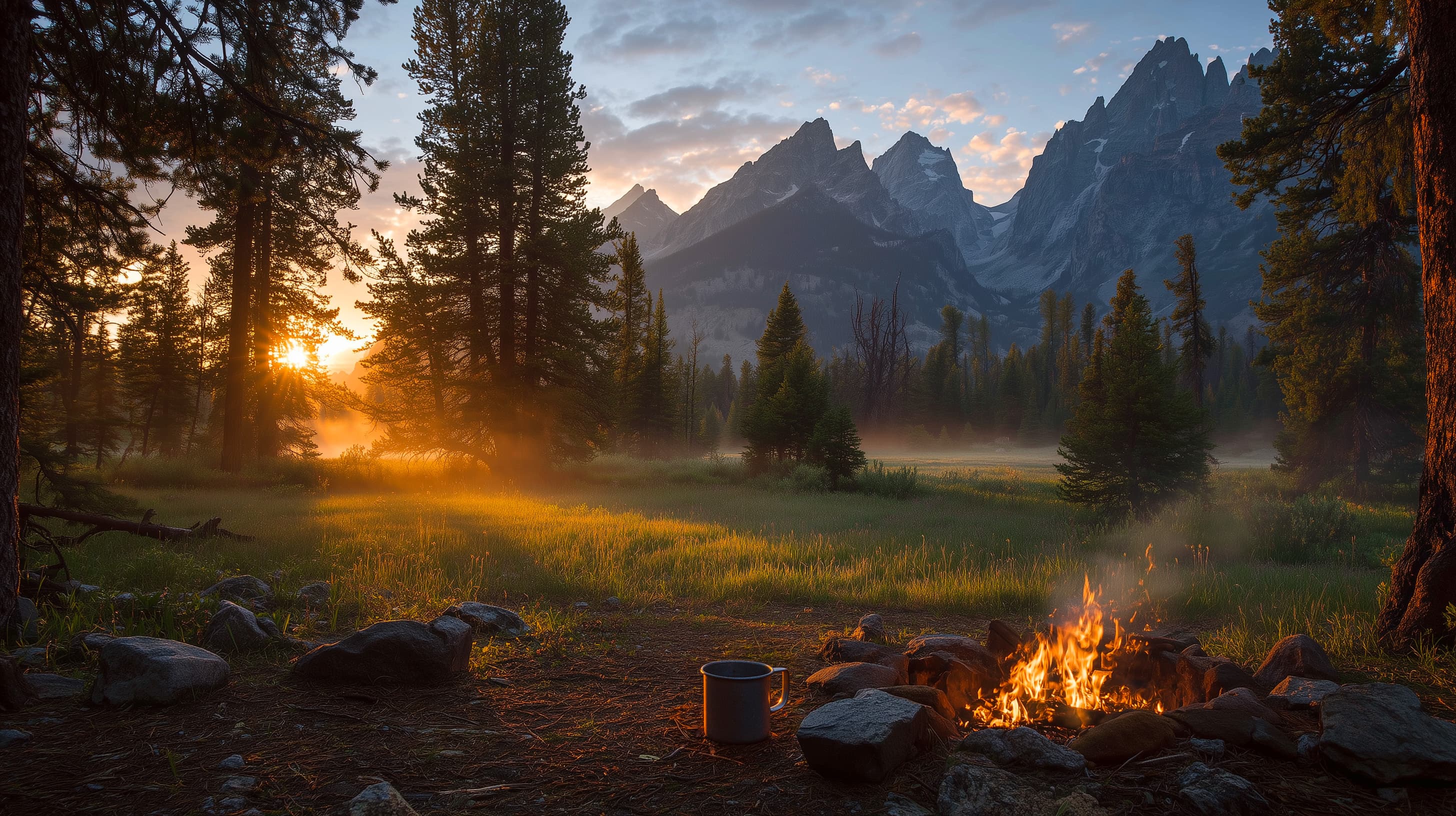 Morning Beneath the Peaks